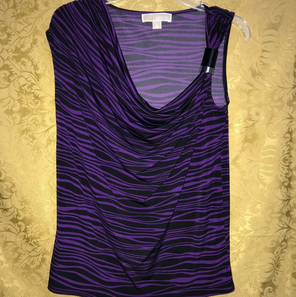 Michael Kors Purple Zebra print tank